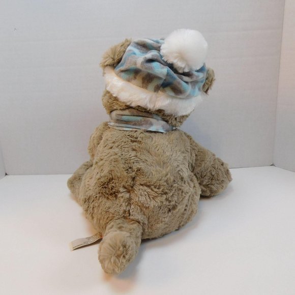 GT Gentle Treasures  DOG W/ HAT & SCARF 12" Plush - Picture 5 of 7